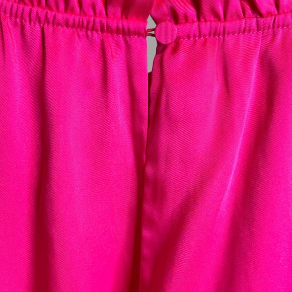 J. Crew Swingy Bow Neck Hot Pink Bronze Bow Dress Size XXS - Picture 10 of 14